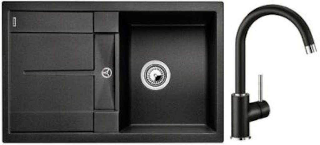 Set dřezu a baterie Blanco Metra 45 S 78x50 cm antracit SETB1 SETB1