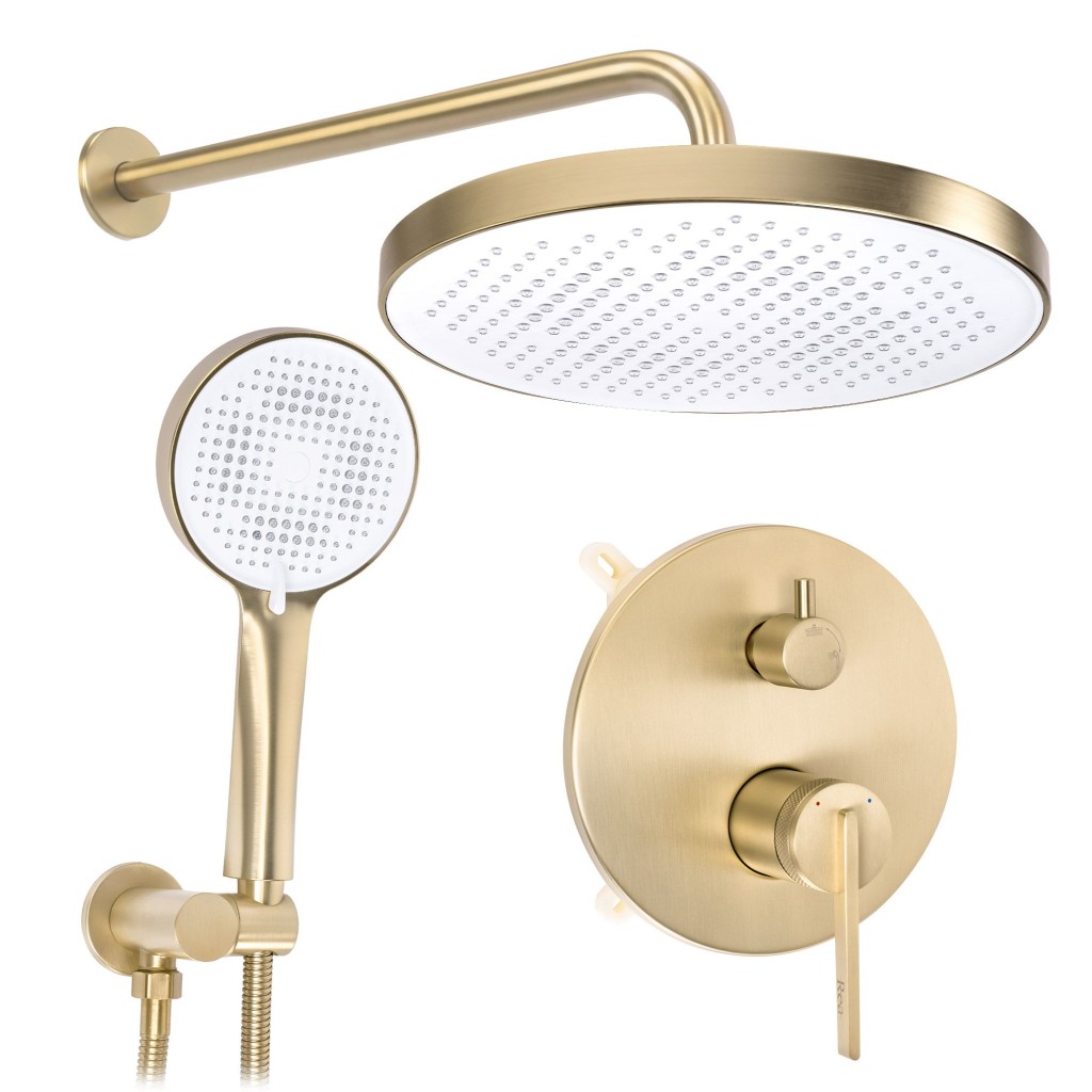 REA Podomítková sprchová sada Grace Brush Gold + BOX REA-P4405