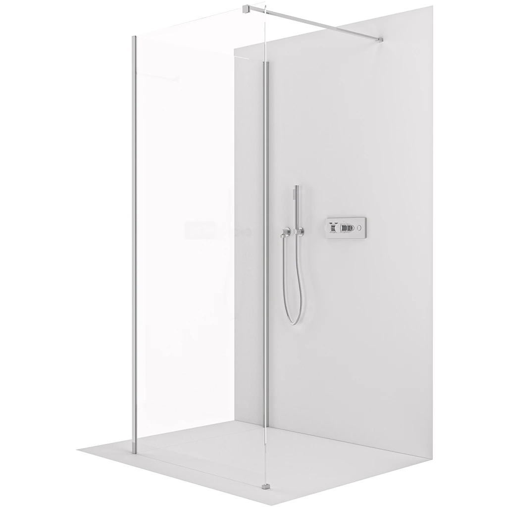 CERANO Sprchová zástěna Walk-in Onyx Corner Cube L/P 8 mm hranatá vzpěra chrom, transparentní sklo 60x50x200  CER-8050BD712430