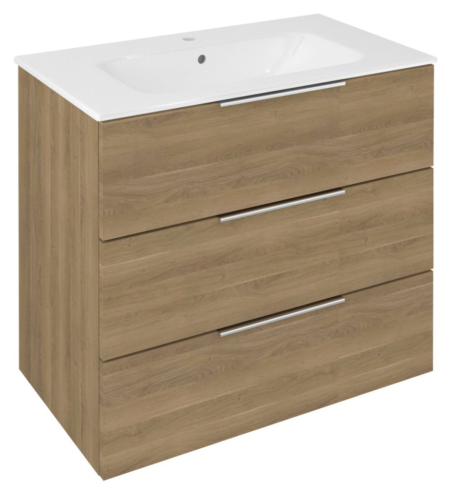 SAPHO CIRASA umyvadlová skříňka 79,8x75x46cm, 3x zásuvka, dub cuneo CR831-2525