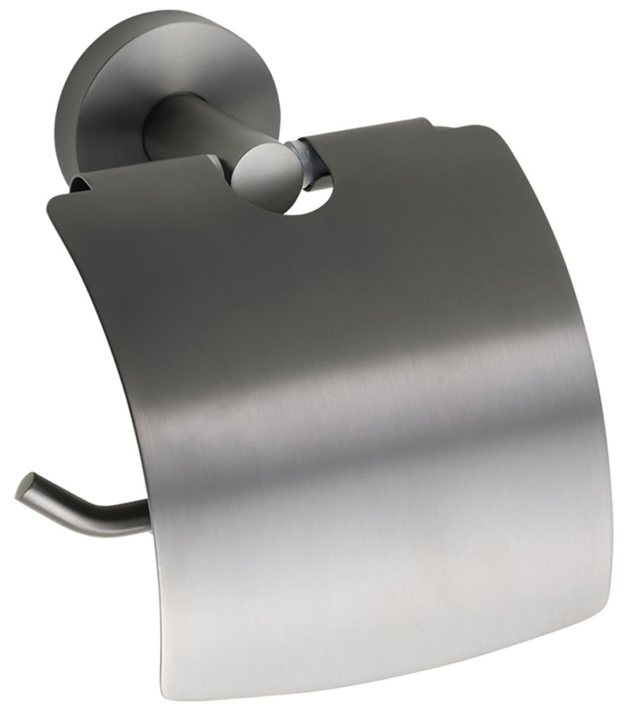 SAPHO X-ROUND GUN METAL držák toaletního papíru s krytem, gun metal XR732GM