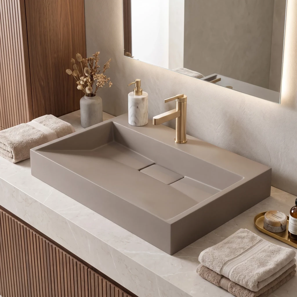 REA Umyvadlo z litého mramoru GOYA TAUPE 70CM REA-U4414