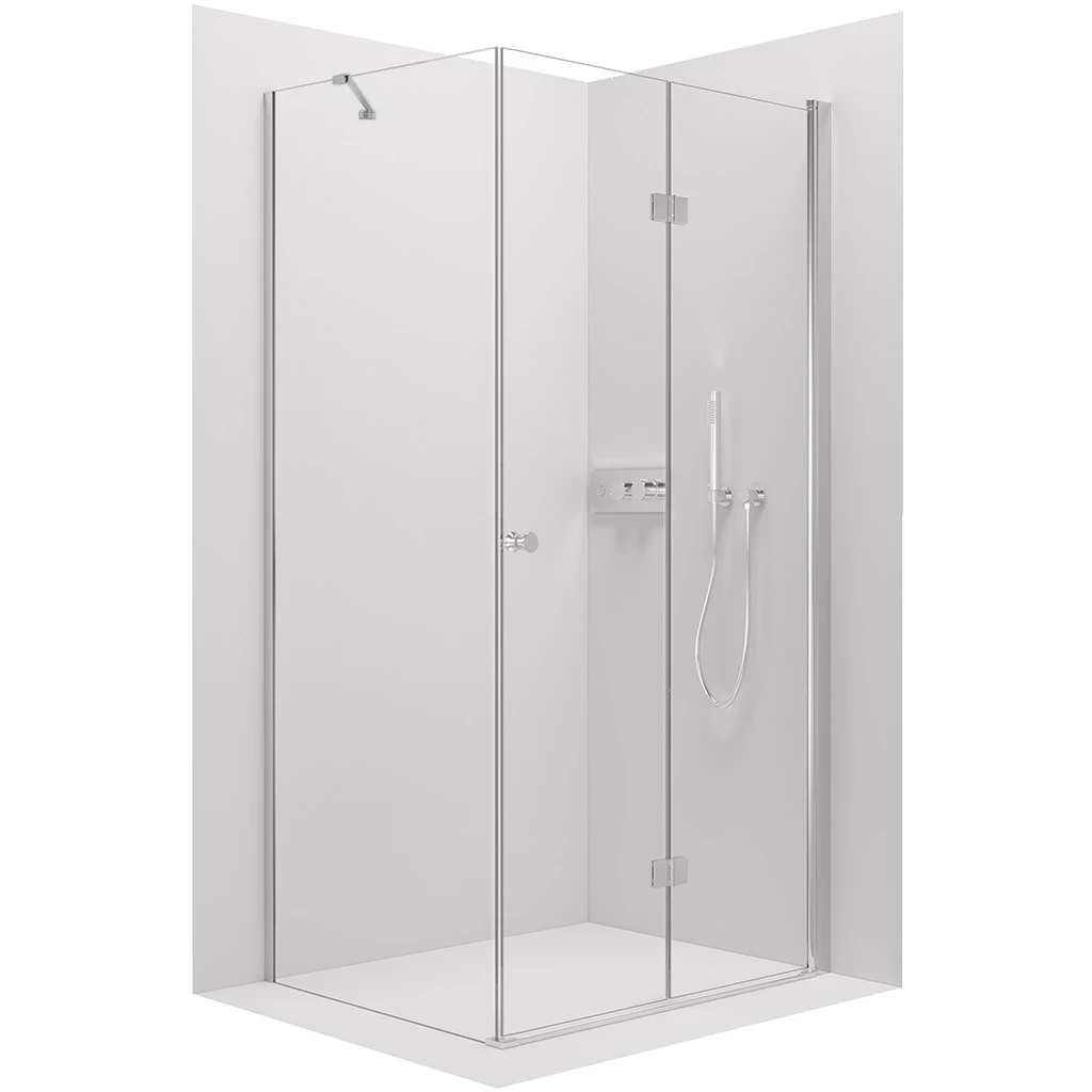 CERANO Sprchový kout Volpe L/P 6 mm chrom, transparentní sklo 110x100x190  zalamovací CER-669640