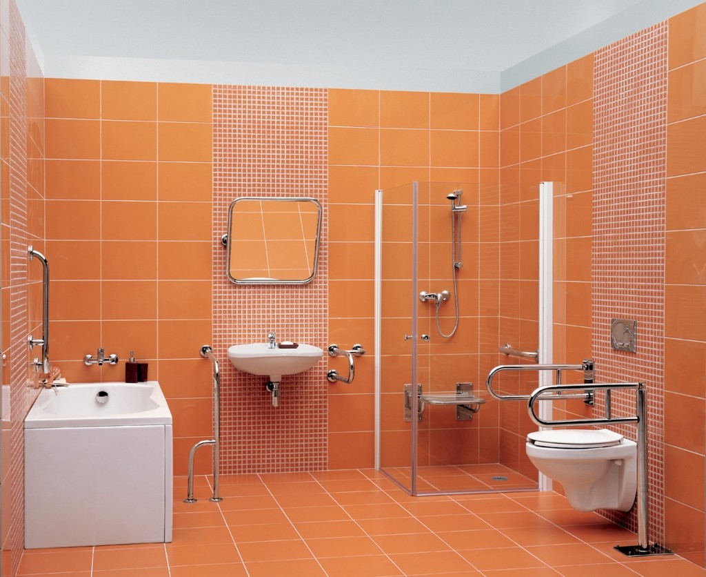 CERSANIT - Rukojeť 50x70 - vertikální/ vodorovná, pravá pro WC a sprchové kouty (K97-031)