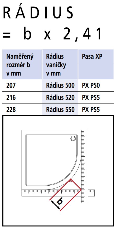 Kermi Čtvrtkruh Pasa XP P50 09020 870-900/2000 stříbrná matná ESG čiré Čtvrtkruhový sprch. kout kyvné dveře s pevnými poli (PXP50090201AK)