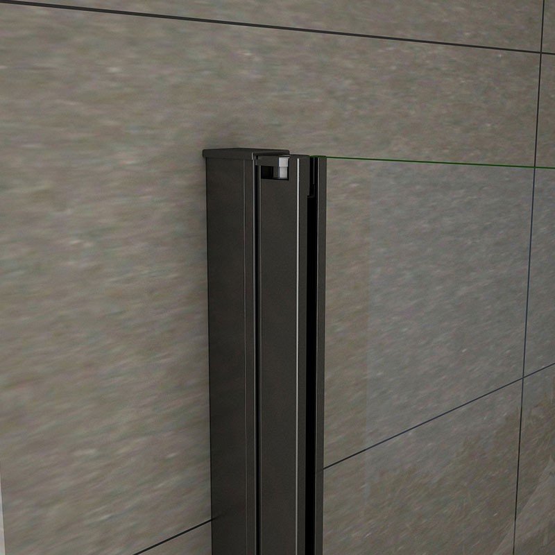 H K - Sprchové dveře dvoukřídlé BLACK SAFIR D2 100, 96-100 x 200 cm (SE-BLACKSAFIRD2100)