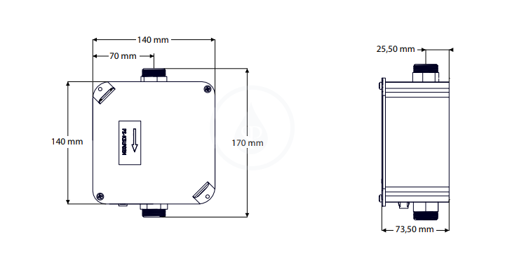 SANELA - Senzorové sprchy Ovládání sprch piezo tlačítkem pro jednu vodu, chrom (SLS 01P)