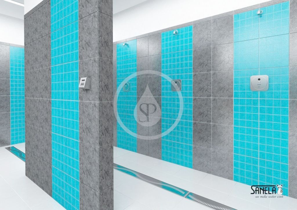 SANELA - Senzorové sprchy Ovládání sprch piezo tlačítkem pro jednu vodu, chrom (SLS 01P)