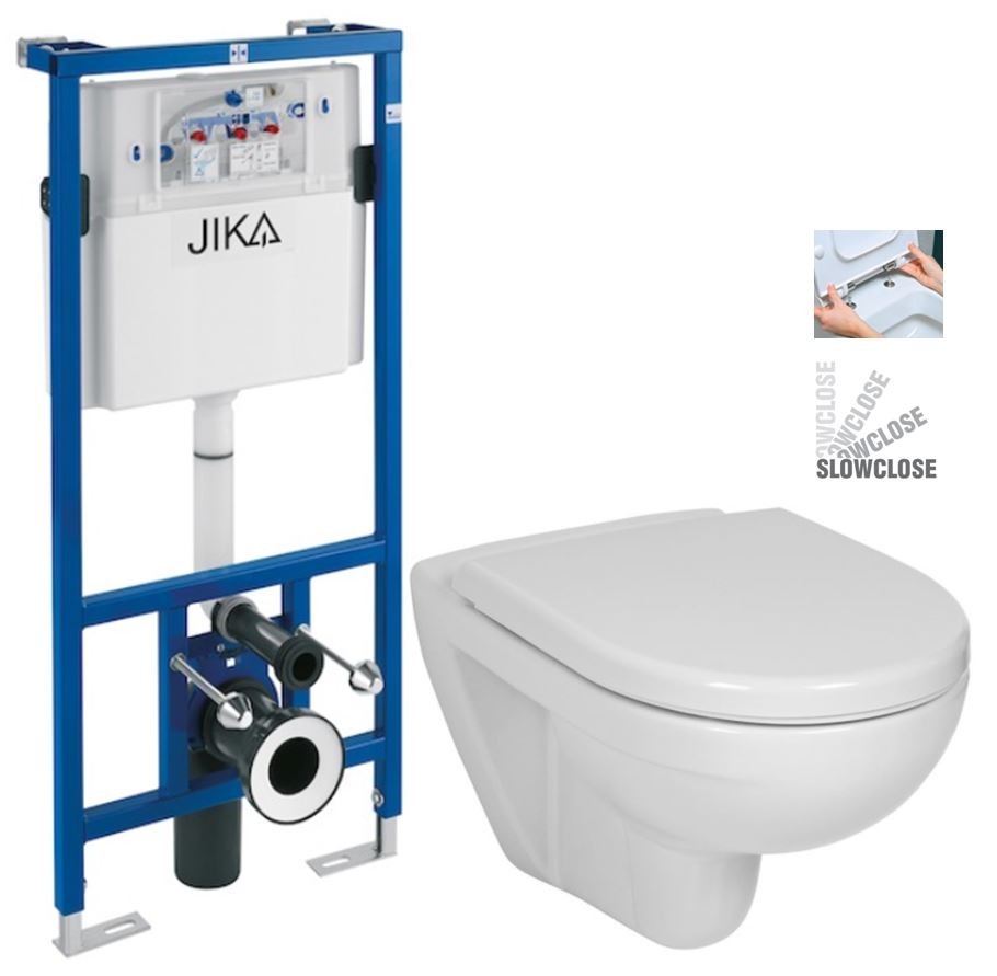 předstěnový instalační systém bez tlačítka + WC JIKA LYRA PLUS + SEDÁTKO DURAPLAST SLOWCLOSE H895652 X LY5