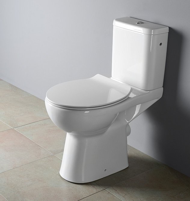 SAPHO - HANDICAP WC kombi zvýšený sedák, Rimless, zadní odpad, bílá (K11-0221)