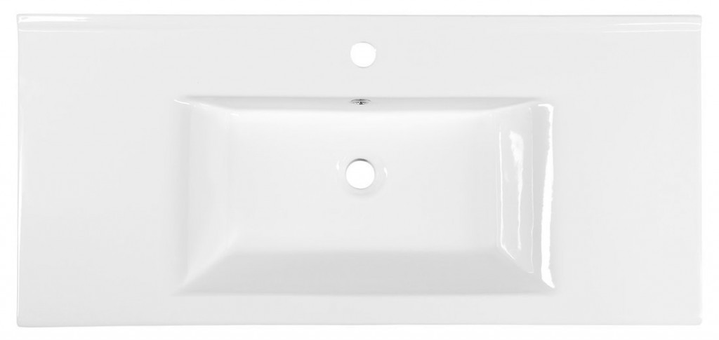 AQUALINE - ZUNO 100 keramické umyvadlo nábytkové 100x45cm, bílá (9100)