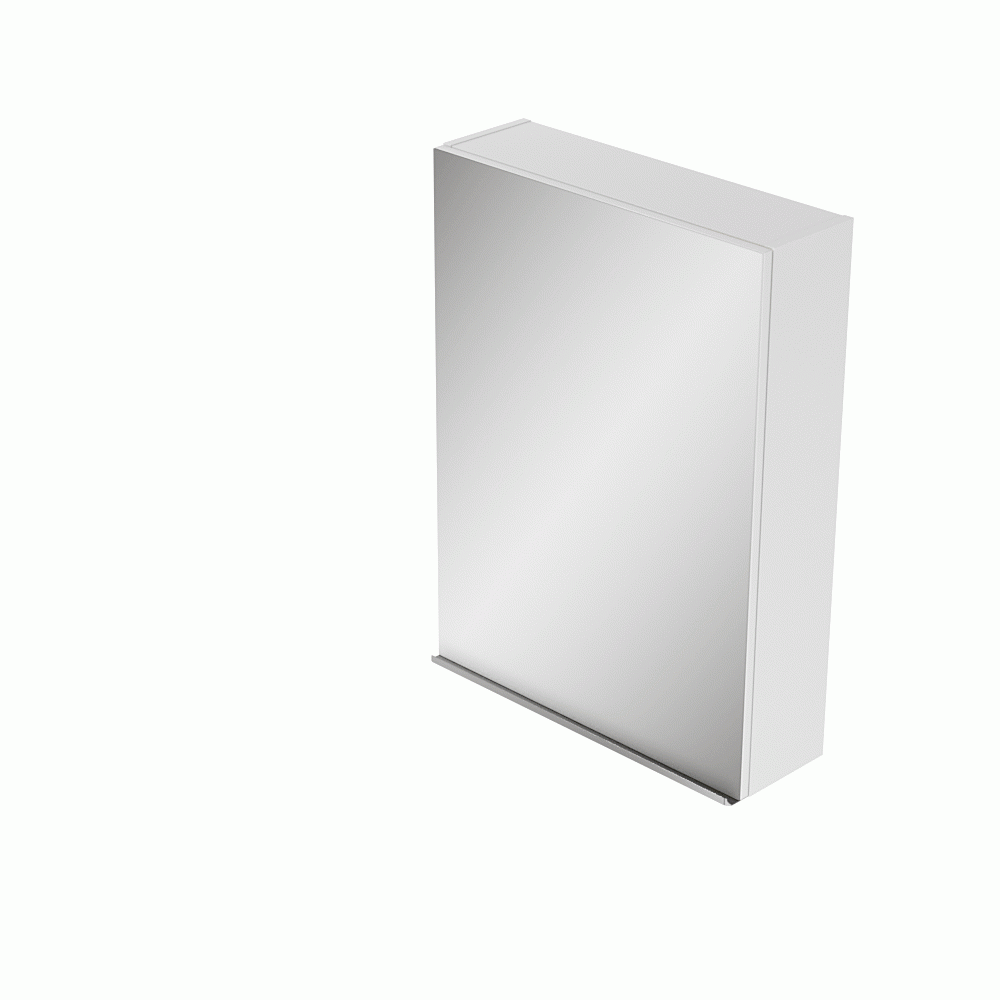 CERSANIT - Zrcadlová skříňka VIRGO 60 šedý dub s chromovými úchyty (S522-015)