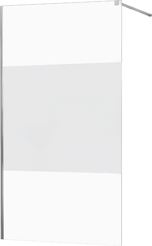 MEXEN/S KIOTO Sprchová zástěna WALK-IN 110x200 cm 8 mm, chrom, Transparent/matné sklo 800-110-101-01-35