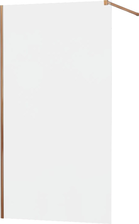 MEXEN/S KIOTO Sprchová zástěna WALK-IN 110x200 cm 8 mm, růžové zlato, matné sklo 800-110-101-60-30