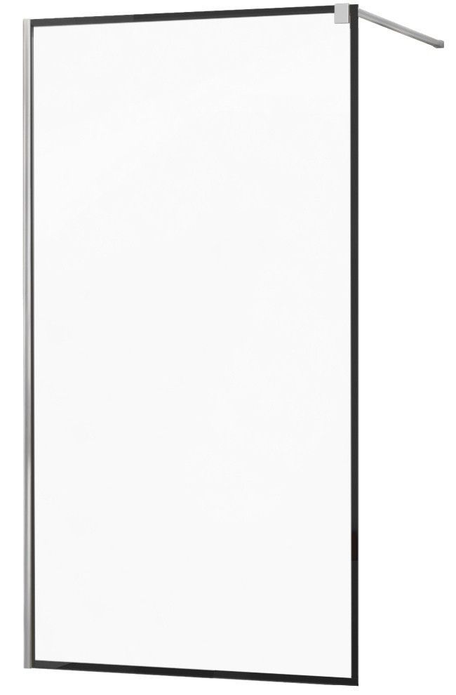 MEXEN/S KIOTO Sprchová zástěna WALK-IN 120x200 cm 8 mm, chrom, černý profil 800-120-101-01-70