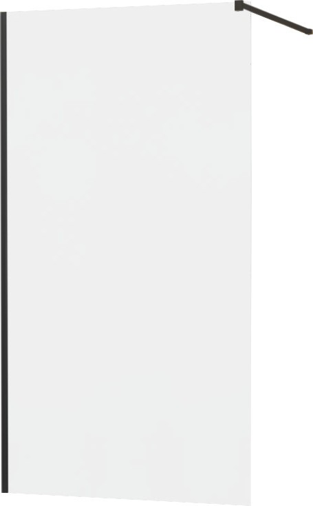 MEXEN/S KIOTO Sprchová zástěna WALK-IN 80x200 cm 8 mm, černá, matné sklo 800-080-101-70-30