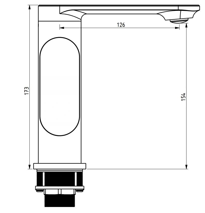 MEXEN - Umyvadlová baterie Milo, rukojeť z boku, černá (71305-70)