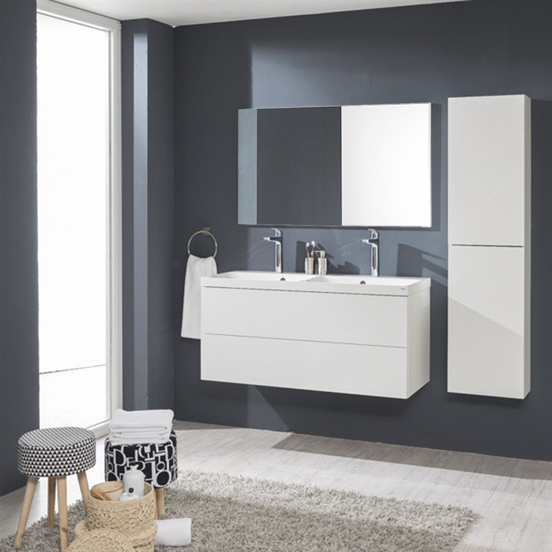 MEREO - Aira, kúpeľňová skrinka s keramickým umývadlom 121 cm, bílá (CN713)