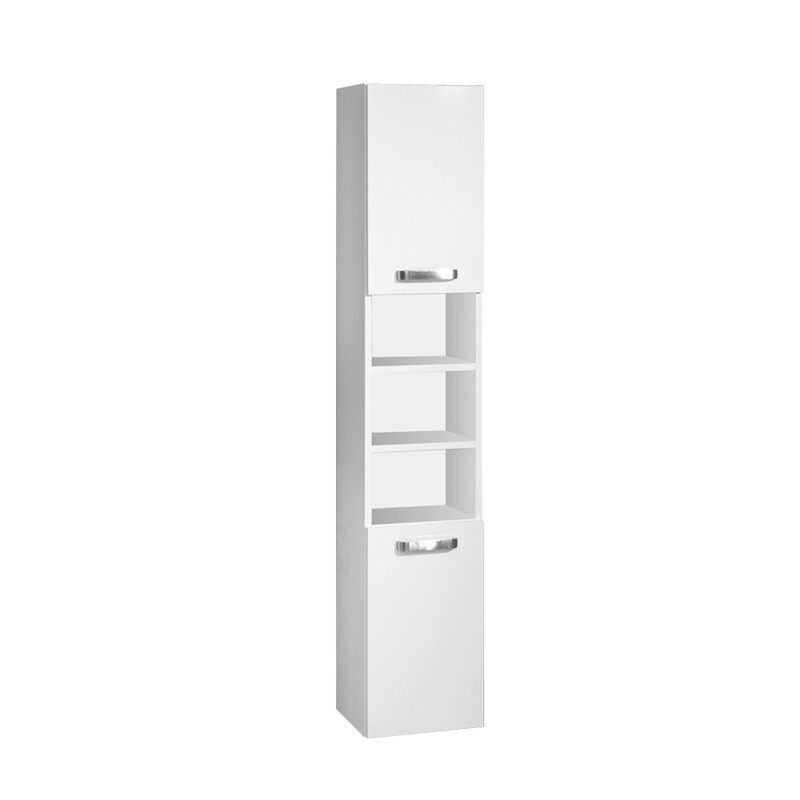 MEREO Leny, koupelnová skříňka vysoká 170 cm, bílá, levá CN814