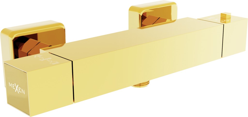 MEXEN Cube termostatická sprchová baterie gold 77200-50