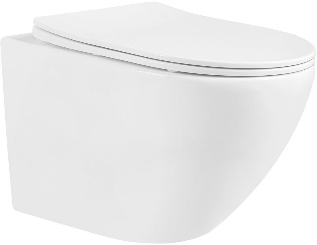 MEXEN/S Lena Závěsná WC mísa včetně sedátka s slow-slim, duroplast, bílá 30220300
