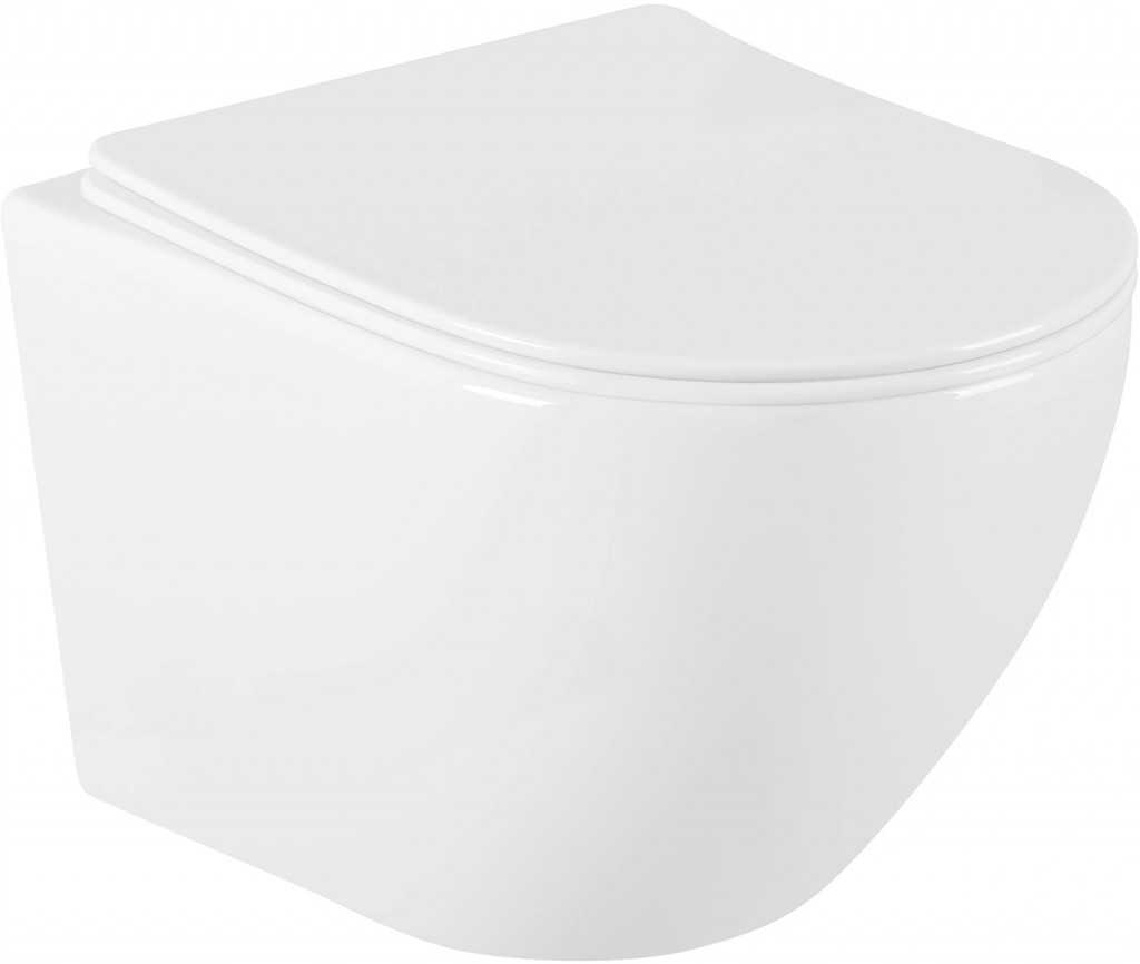 MEXEN/S Lena Závěsná WC mísa včetně sedátka s slow-slim, duroplast, bílá 30220400