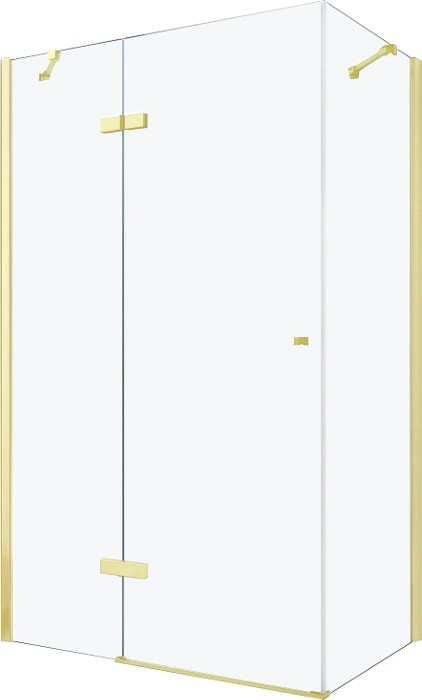 MEXEN/S ROMA sprchový kout 80x80, transparent, zlatá 854-080-080-50-00