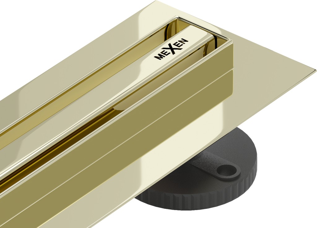 MEXEN Flat 360 Slim podlahový žlab 70 cm otočný zlato 1541070