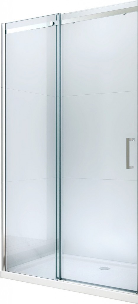 MEXEN Omega posuvné sprchové dveře 110 cm, transparent, chrom se sadou pro niku 825-110-000-01-00