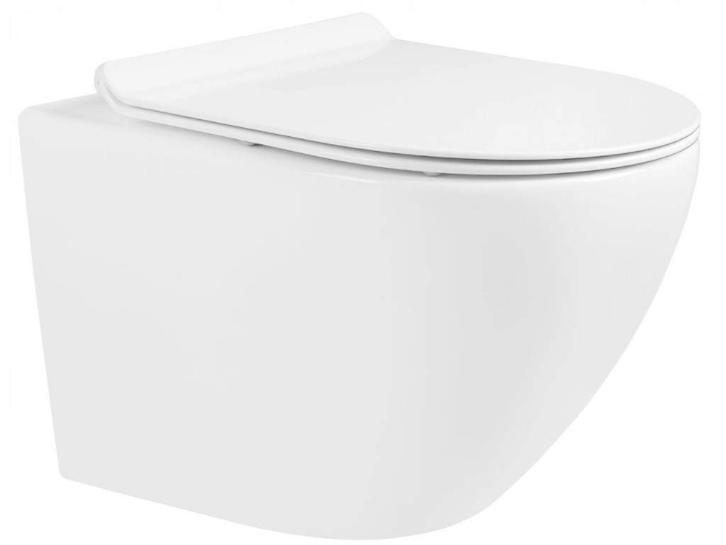 MEXEN/S Lena Závěsná WC mísa včetně sedátka s slow-slim, duroplast, bílá 30224000