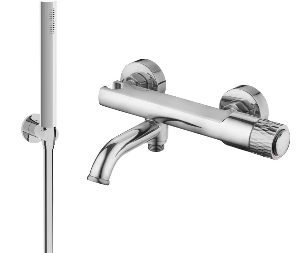 Levně MEXEN/S Diamond R70 SET vanová baterie se sprchou, chrom 7153R70-00