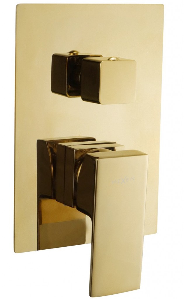 MEXEN Uno podomítková baterie vana-sprcha DR02, zlatá 71435-50