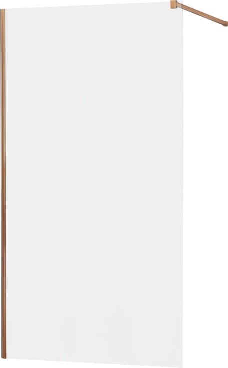 MEXEN/S KIOTO Sprchová zástěna WALK-IN 70x200 cm 8 mm, růžové zlato, matné sklo 800-070-101-60-30