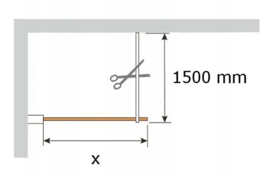 MEXEN - KIOTO sprchová rozpěra do WALK-IN stěny 8mm chrom (800-01-01)