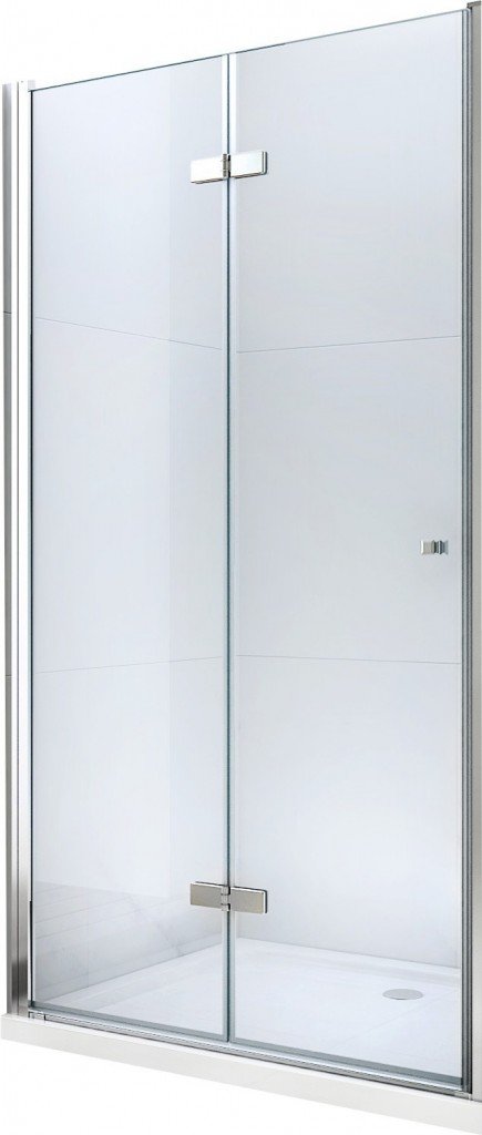 MEXEN LIMA skládací dveře 85x190 cm 6mm, chrom, transparent se stěnovým profilem 856-085-000-01-00