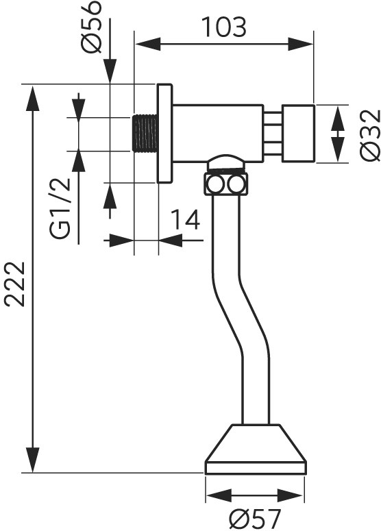 NOVASERVIS - Pisoárový tlačný ventil (Z502)