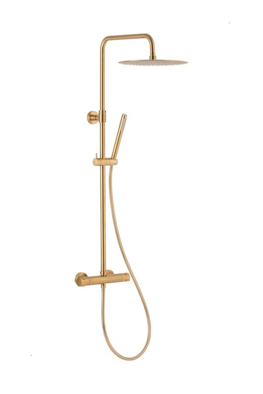 Levně KFA MOZA PREMIUM termostatický sprchový set, kartáčované zlato 5736-920-31