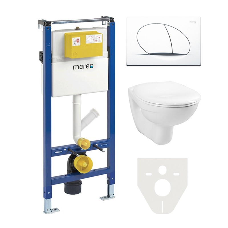 Levně MEREO WC komplet pro sádrokarton s příslušenstvím MM02SET