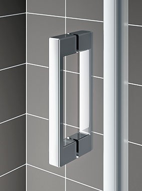 KERMI - Cada XS stříbrná lesk  kyvné dveře, panty vpravo 900/2000 čiré sklo s CadaClean CK1WR09020VPK (CK1WR09020VPK)
