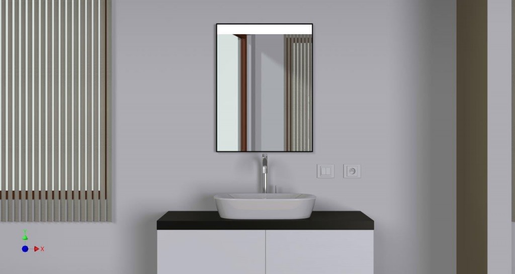 HOPA Zrcadlo s LED osvětlením METUJE Rozměr A 60 cm, Rozměr B 3.5 cm, Rozměr C 80 cm ZRPITR8060