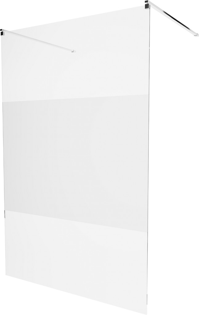 MEXEN/S KIOTO samostatně stojící sprchová zástěna 100 x 200 cm, transparent/matné sklo 8 mm, chrom 800-100-002-01-35
