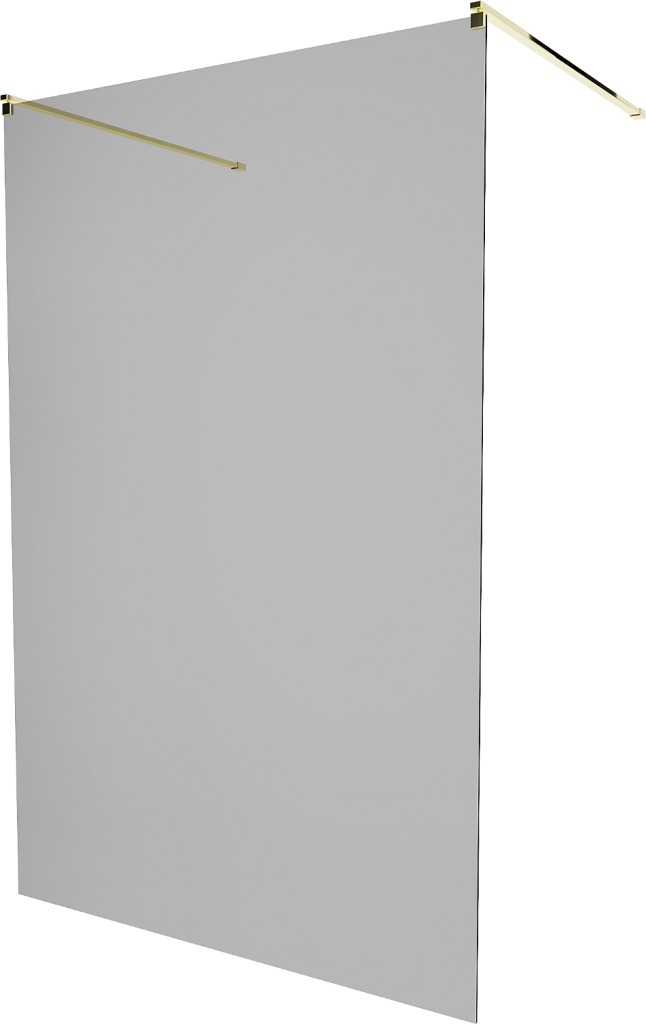 MEXEN/S KIOTO samostatně stojící sprchová zástěna 100 x 200 cm, grafit, zlatá 800-100-002-50-40
