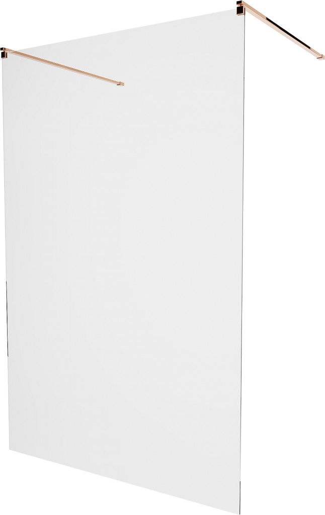 MEXEN/S KIOTO samostatně stojící sprchová zástěna 120 x 200 cm, transparent 8 mm, růžové zlato 800-120-002-60-00
