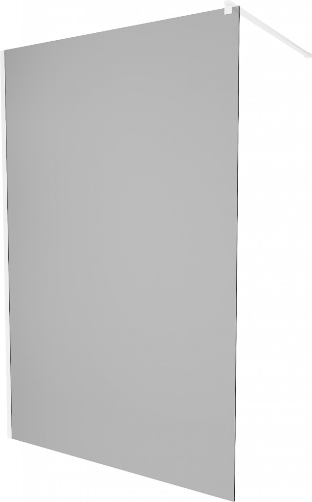 MEXEN/S KIOTO Sprchová zástěna WALK-IN 100 x 200 cm, grafit 8 mm, bílá 800-100-101-20-40
