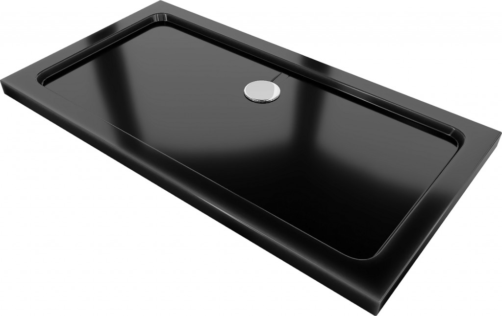 MEXEN Flat sprchová vanička obdélníková slim 130 x 70 cm, černá 40707013