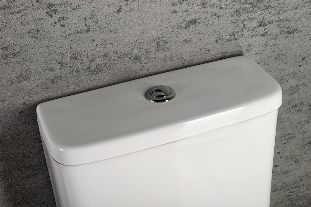 SAPHO - TURKU RIMLESS WC kombi zvýšený sedák, spodní/zadní odpad, bílá (PC104WR)