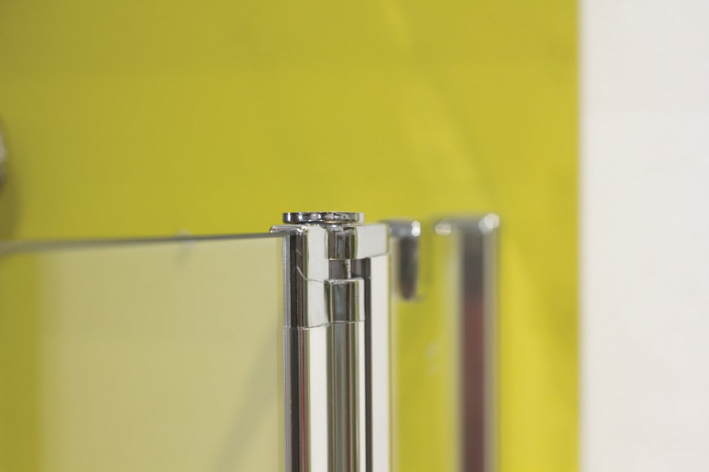 Aquatek - Glass B4 120 sprchové dveře do niky dvoukřídlé s pevnou stěnou 116-120cm, barva rámu chrom, výplň sklo - čiré (GLASSB4120-176)