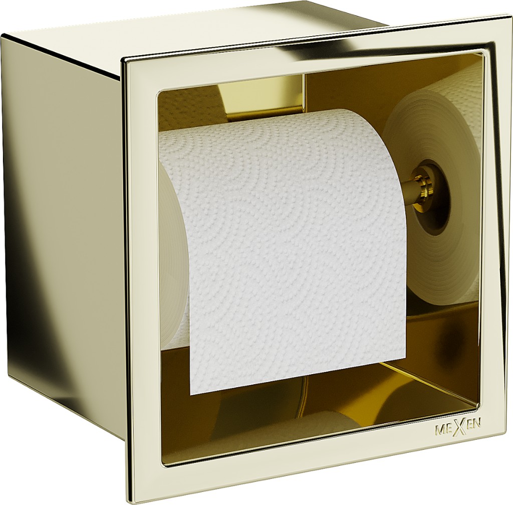 MEXEN X-Wall-P modul na toaletní papír, zlatá 1953