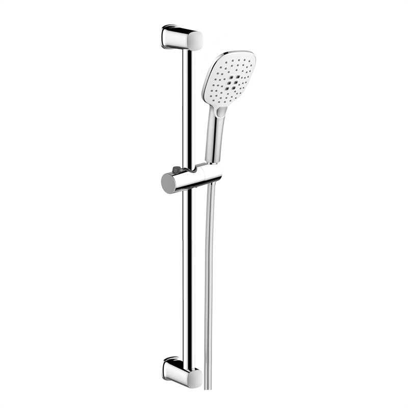 Levně MEREO Sprchová souprava, třípolohová sprcha, posuvný držák, šedostříbrná hadice CB930A