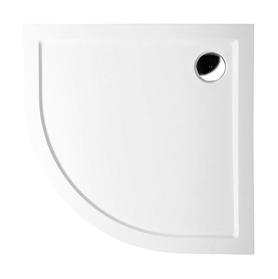 POLYSAN SERA sprchová vanička z litého mramoru, čtvrtkruh 80x80cm, R550, bílá 40511